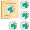 CBRVTY 4 copripresa di tipo F con dinosauro, copertura decorativa in silicone, previene il contatto dei bambini, protezione per presa (4 dinosauri bianchi)