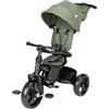 Bebeconfort Windy, Triciclo Bambini con Maniglione, 10 Mesi - 4 Anni, 0-25 Kg, Regolabile, Seduta Comoda e Reversibile, Capottina, Pieghevole Chiusura Compatta (Mineral Green)