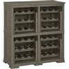 MA MAISON Scaffale Portabottiglie per 48 Bottiglie, Cantinetta Vino Modulare in Plastica, Mobile Porta Vino a Vista per Cucina, Cantina o Soggiorno, 79x42,5x85,5 cm (Taupe Scuro)