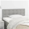 vidaXL Testiera Letto Singolo Grigio Chiaro 100 x 5 x 78/88 cm Tessuto