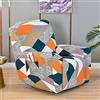 Chickwin Copripoltrona Relax Reclinabile, 1 Posto Copripoltrona Relax Universale con Tasche Fodere Poltrona Relax Lavabile Rimovibile, Copertura per Poltrona Reclinabile (Arancione Geometrico)