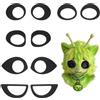 BENECREAT 10 Pezzi 5 Stili Occhi in Acrilico Nero per Fursuit, Occhi per Lavori di Peluche, Occhi Vuoti per Cosplay, Ideali per La Creazione di Personaggi Personalizzati e Design Creativo