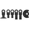 Bosch 6x Set di lame per legno e metallo tenero (per Metalli non ferrosi, Pannelli rivestiti in plastica, 134 x 103 mm, Professional Accessorio Utensile multifunzione)