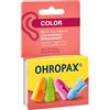 OHROPAX Tappi auricolari color - Tappi auricolari in morbida schiuma - particolarmente comodi anche a lungo - valore di isolamento acustico SNR 35 dB - ideali per feste, eventi e pausa - 8 pezzi