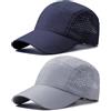TAGVO 2 Confezioni Cappello da Baseball Ad Asciugatura Rapida, Cappello da Corsa Sportivo con Protezione dai Raggi UV di Rete Leggera Pieghevole e Traspirante, Cappelli da Sole Regolabili all'aperto