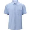 Allthemen Camicia Estiva Uomo Casual Maniche Corte Oxford Shirt Tinta Unita Tops Button Down con Tasca Azzurro XL