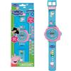 Lexibook, Peppa Pig, Orologio da polso regolabile con proiezioni, proietta 20 immagini di Peppa Pig, schermo digitale, per bambini, DMW050PP