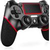 Shiptree Controller Wireless per PS-4, Gamepad Joystick Controller per Ps4/Pro/Slim/PC, Batteria da 600mAH, Doppia Vibrazione, Giroscopio, jack per Cuffie da 3,5mm,Touch Panel-Rosso