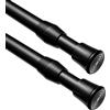 BSYXLSX Bastoni per Tende a Pressione, 2 Pezzi Bastone Tenda Estensibile Senza Foratura, Regolabile 30-50 cm, Diametro 13mm, Nero, per Finestra e Armadio