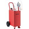 VEVOR Serbatoio Carburante Carrellato da 56,8 L in Acciaio al Carbonio, Carrello per Rifornimento Carburante, Pompa Manuale e 2 Ruote, per Benzina e Diesel, Auto, Tosaerba, ATV, Barche e Moto, Rosso