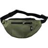 OUTDOOR WORLD BE ACTIVE Outdoor World, marsupio unisex alla moda, con cinghia regolabile, per escursionismo, passeggiate, jogging, viaggi, corsa, sport, ciclismo, 3 scomparti con cerniera, Oliva, Taglia unica, Classico