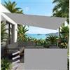 AJALGZ Telo Ombreggiante 3.5x3.5m Rettangolo Tenda Parasole Esterno Rettangolare Protezione Solare Tenda a Vela per Giardino e Terrazza, Balcone, Grigio Chiaro