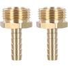 Auratrove Set di 2 adattatori per tubi in ottone da 3/8 a 3/4 di pollice GHT per sistemi di irrigazione e irrigazione da giardino ad alta pressione con raccordi spinati