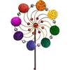 CIM Girandola in metallo - Exotic Flower Rainbow - Ø 34 cm - Altezza totale: 122 cm - con asta in 3 pezzi - Rotazione fluida