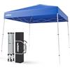 Wiltec Gazebo pieghevole blu, 2,5 x 2,5 x 2,7 m con chiusura centrale, Tenda per fiere eventi mercati