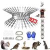 RIRIDAMAI Tubo di protezione per martore in acciaio inox, con accessori, cintura repellente per gatti, può essere tagliata, protezione per grondaie, per casa, grondaia, alberi (3 m x 5,2 cm)