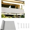 DSRDRFG Frongivistibalcone per Protezione 100x250cm Schermo per la Privacy del Balcone 220g/m PES Impermeabile Anti-UV Recinzione Copertura per Privacy Balcone Esterno Terrazza Giardino, Grigio chiaro