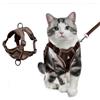 XFSRG Pettorina per Gatti con Guinzaglio Gilet Imbracatura Antifuga Gatto Pettorina Regolabile per Gatti e Cani Piccoli (Grey, m)