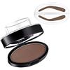 GL-Turelifes Sopracciglia timbro polvere Kit Perfette sopracciglia Power Seal natura timbro trucco strumento delicate brow forma per professionisti e principianti (#6 Marrone scuro)