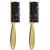Cuasting Sfumatura Spazzola Pettine Forbici Pulizia Spazzola Barbiere Negozio Pelle Fade Vintage Olio, Testa Di Carving Spazzola Di Pulizia 2PC