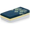 AmeliaHome Set di 3 strofinacci in cotone, 50 x 70 cm, motivo geometrico, Letty, azzurro, blu scuro, giallo