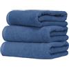 Ruggeri - Set 3 Asciugamani Viso 50x100 100% Cotone - Extra Morbido - Collezione Let's Color! (Blu)