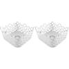 GIO'STYLE Giostyle Cestino Quadrato ForMe | Bianco | 24x24 cm | Made in Italy | Plastica 100% Riciclabile (Confezione da 2)