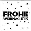 Vaessen Creative Stencil di Vaessen Creative, Frohe Weihnachten o Buon Natale, per Aggiungere Design Colorati e Texture ai Vostri Progetti Creativi con la Carta