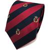 TigerTie Cravatta di seta di design a righe con motivo a stemma