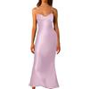 Vhersily Vestiti Donna Eleganti da Sera Estivi Raso Lantern Manica Lunga Collo a V Vita Alta Cocktail Festa Club Carnevale Abito Formale, Abbigliamento Primavera, Sexy, Curvy, da Cerimonia