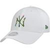 New Era ERA Cappello con Visiera 9FORTY York Yankees MLB Floral Infill Bianco da Donna Uni