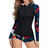 Vhersily Maglia da Donna Rashguard a Maniche Lunghe con Protezione UV Maglia da UPF 50+ per Acqua Spiaggia Surf Nuoto Asciugatura Rapida, Abbigliamento Costume Bagno Intero Sportivo Rash