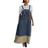 Vhersily Donna Lunga Vestito Salopette di Jeans Senza Maniche Denim Vestiti Overall, Moda Primaverile Ed Estiva, Denim Cargo Vintage A-Line Gonne Di Media Lunghezza, da Tasca Oversize