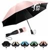Chakipee Ombrello Pieghevole Pioggia Antivento UV da Viaggio - Ombrelli inverso Portatile per donna Automatico Apri Chiudi, Rivestimento in 210T Apertura 106 cm 8 Stecche