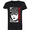 Jinbetee Tomie Junji Ito T-Shirt Manica Corta da Donna Nera