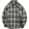 Vhersily Camicia Flanella Uomo Quadri Camice In Regular Fit Casual Cotone Manica Lunga Bottoni Shirt Pile Da A Maniche Lunghe Quadretti Vestibilità Normale Con Tasca Sul Petto Streetwear