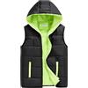 Vhersily 2025 Gilet Imbottito Uomo con Cappuccio Piumino Smanicato Trapuntato Giacca Piumini Giubbino Senza Maniche Giubbotto Classico Moderno Invernali Antivento Sportivo Trekking per Escursionismo