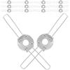 POPETPOP Clip a Molla per Lampade 30 Pezzi in Ferro Argento, Fermagli Supporto Paralume Versatili per Lampade da Tavolo e Plafoniere, Accessori Montaggio Lampada