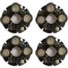 Fegtrty 4X 3 Array IR LED Spot Light Infrarossi 3X IR LED Board per Telecamere CCTV Visione Notturna (Diametro 53mm)