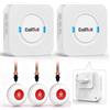 CallToU Pulsante di chiamata di emergenza Pulsante di chiamata wireless di allarme per infermieri Oltre 500 piedi per casa/anziani/pazienti/disabili (3 trasmettitori 3 ricevitori)