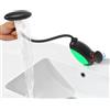KDTEND Rubinetto LED per lavabo con doccetta estraibile, rubinetto da bagno G1/2, indicatore della temperatura dell'acqua, rubinetto creativo per lavabo con illuminazione multicolore