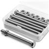 MINHER M8 x 110 mm, 6 bulloni a esagono in acciaio inox 304, viti esagonali, bulloni e dadi