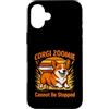 Corgi Energetic Dog Lover Custodia per iPhone 16 Plus Corgi Zoomie non può essere fermato