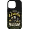 Halloween Lemon Bones Custodia per iPhone 15 Pro Max Citazione umoristica oscura dello scheletro di limone spettrale