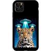 Leopard Party Decorations Leopard Access Custodia per iPhone 11 Pro Max Leopard Print Stuff Leopard Alien UFO Strano Donna Leopardo