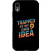 Funny Trapping Shirts Trap Humor Funny T Custodia per iPhone XR Intrappolato dalla mia idea Got Trapped Funny Trap Meme