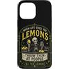 Halloween Lemon Bones Custodia per iPhone 13 Pro Max Citazione umoristica oscura dello scheletro di limone spettrale
