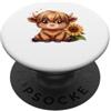 Highland Cow Sunflower Cute Floral Farm Highland Mucca Girasole Carino Rustico Fattoria Amante Animali PopSockets PopGrip Adesivo