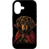 ThembDackelMal Custodia per iPhone 17 Wiener Dog Halloween bassotto in costume da vampiro