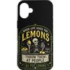 Halloween Lemon Bones Custodia per iPhone 16 Plus Citazione umoristica oscura dello scheletro di limone spettrale
